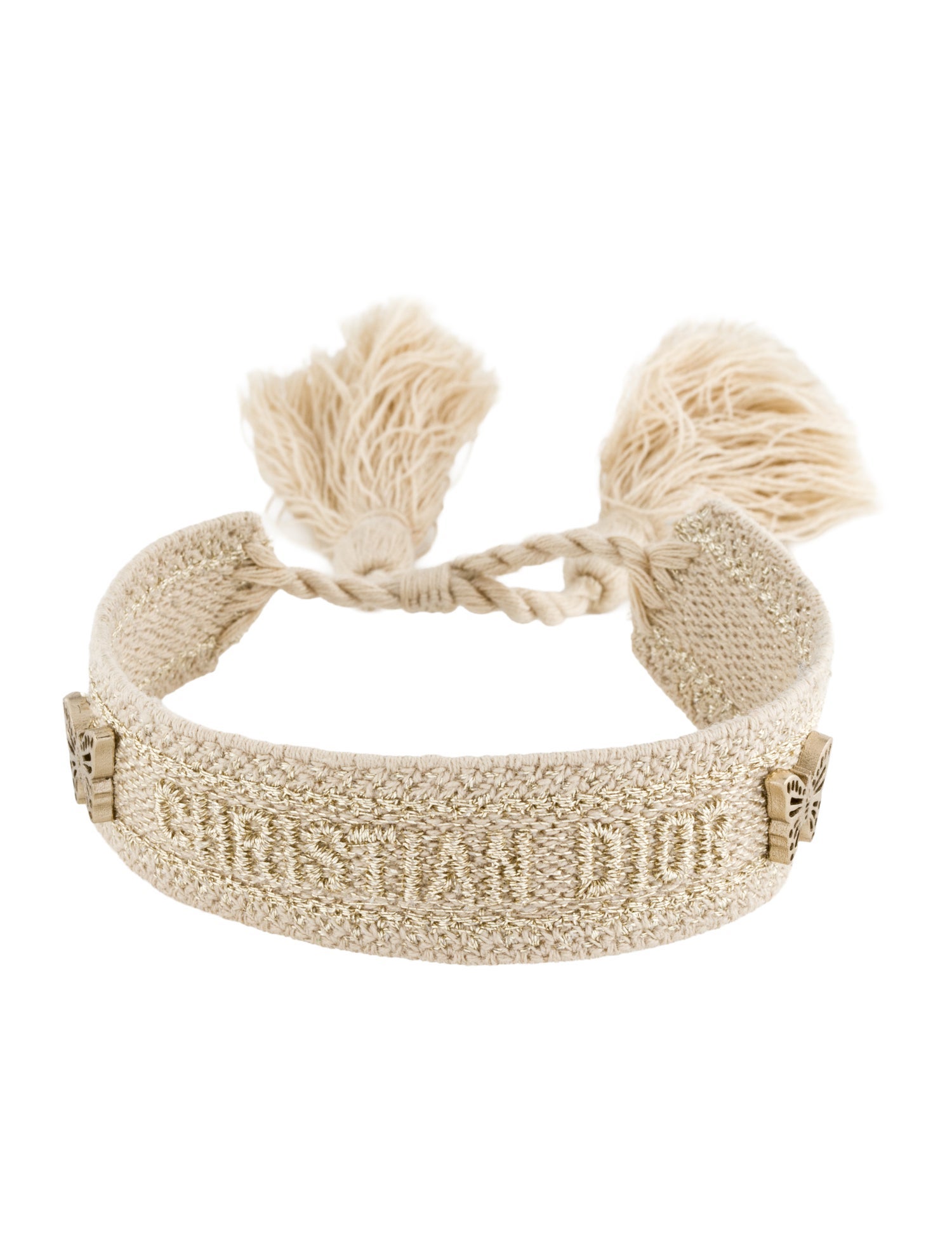 Christian Dior Cotton Butterfly Friendship Bracelet