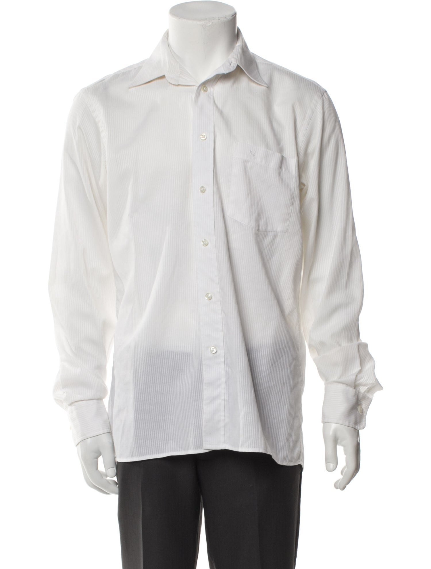 Christian Dior Striped Long Sleeve Dress Shirt