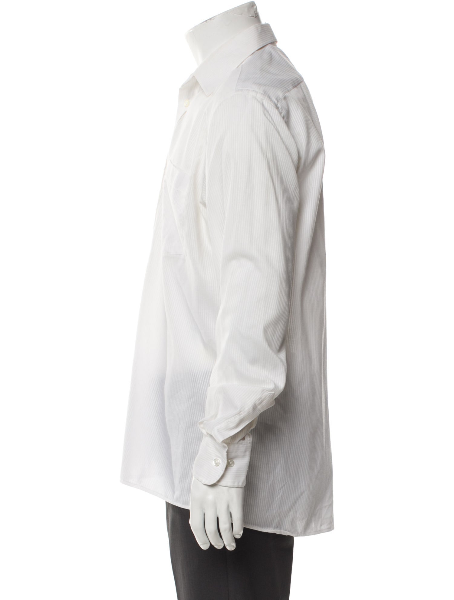 Christian Dior Striped Long Sleeve Dress Shirt