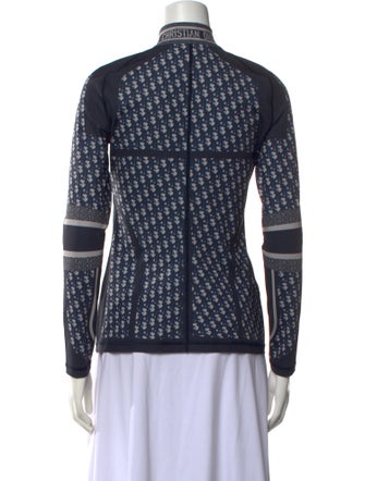 Christian Dior Printed Mock Neck Top