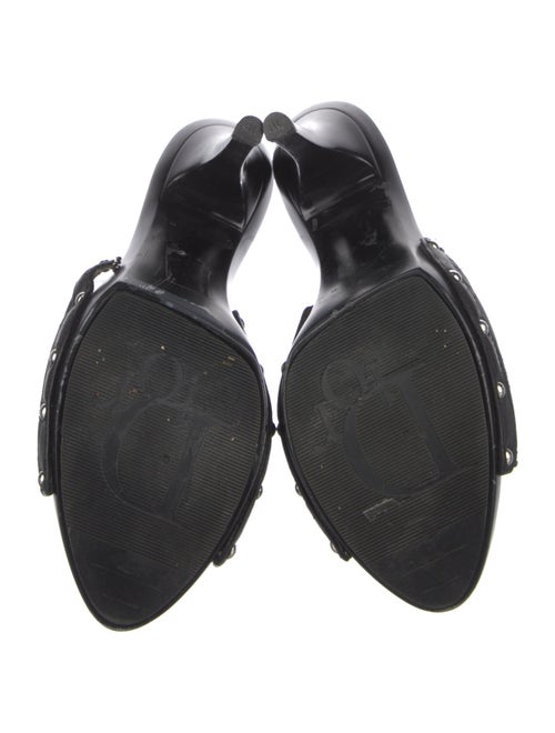 Christian Dior Cannage Pattern Leather Slides