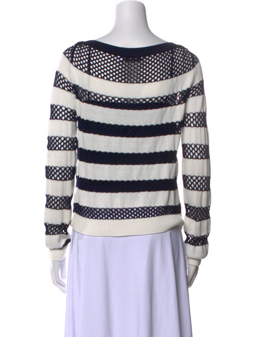 Christian Dior Striped Scoop Neck Sweatshirt