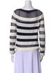 Christian Dior Striped Scoop Neck Sweatshirt