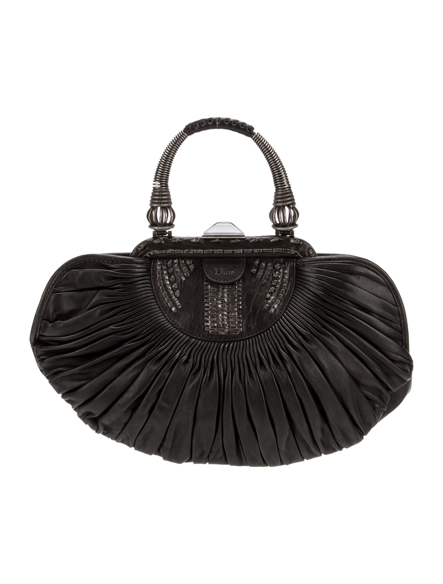 Christian Dior Leather Top Handle Bag