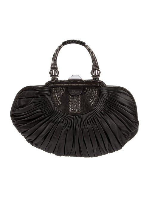 Christian Dior Leather Top Handle Bag