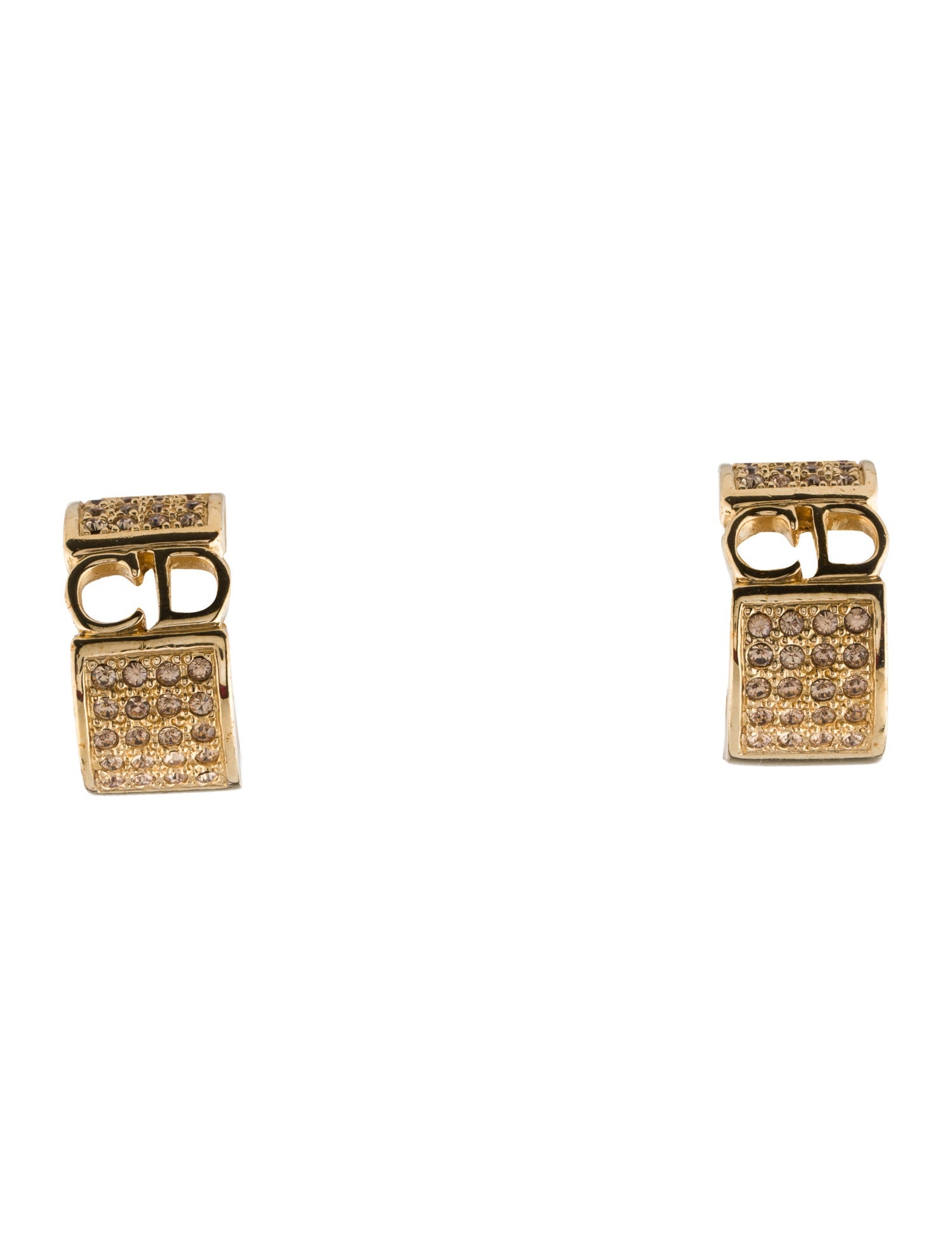 Christian Dior Vintage Clip-On Hoop Earrings