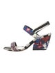 Christian Dior Printed Sequin Embellishments Slingback Sandals