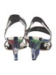 Christian Dior Printed Sequin Embellishments Slingback Sandals