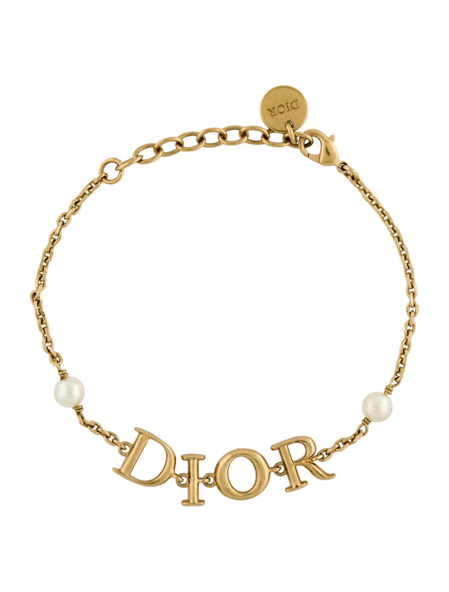 Christian Dior Faux Pearl Dio(r)evolution Link Bracelet