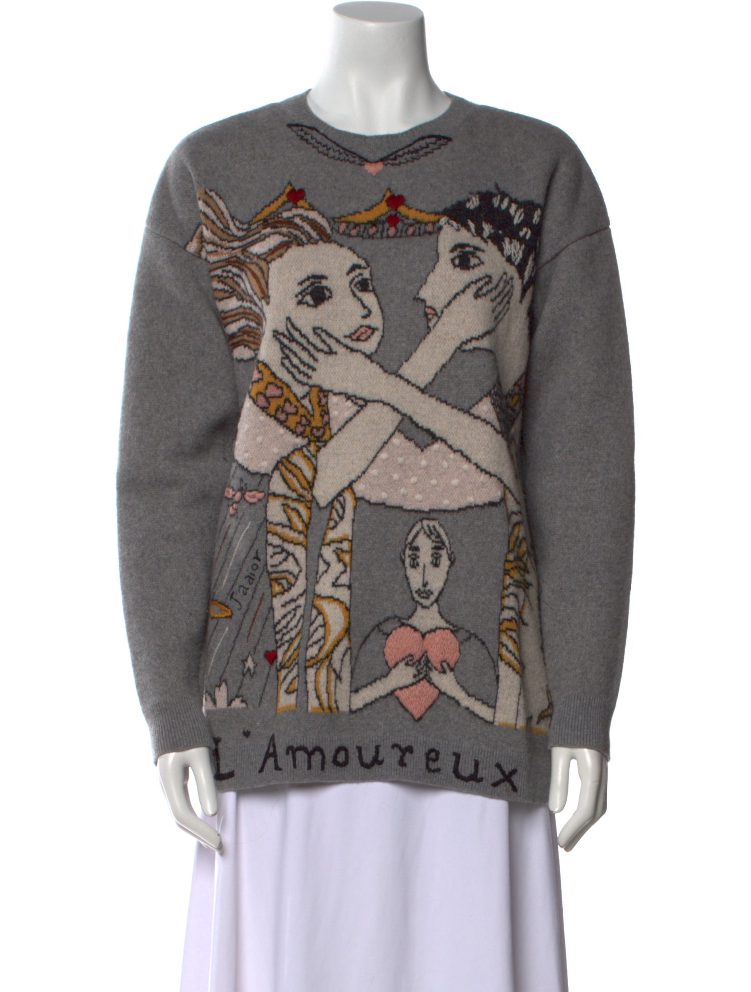 Christian Dior Wool Graphic Print Sweater