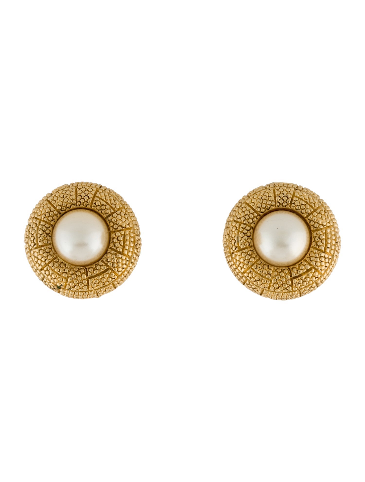 Christian Dior Vintage Faux Pearl Clip-On Earrings