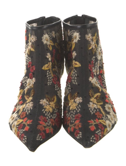Christian Dior Mesh Floral Print Boots