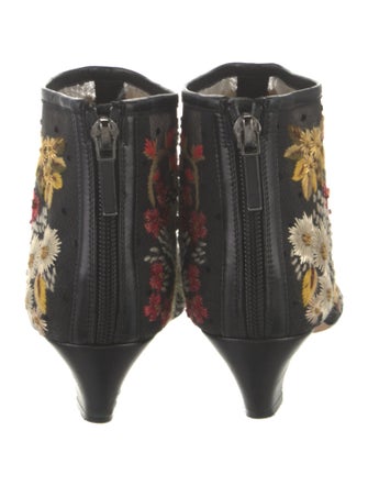 Christian Dior Mesh Floral Print Boots