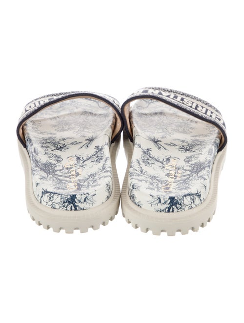 Christian Dior Printed Embroidered Accent Slides