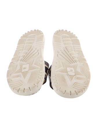 Christian Dior Printed Embroidered Accent Slides