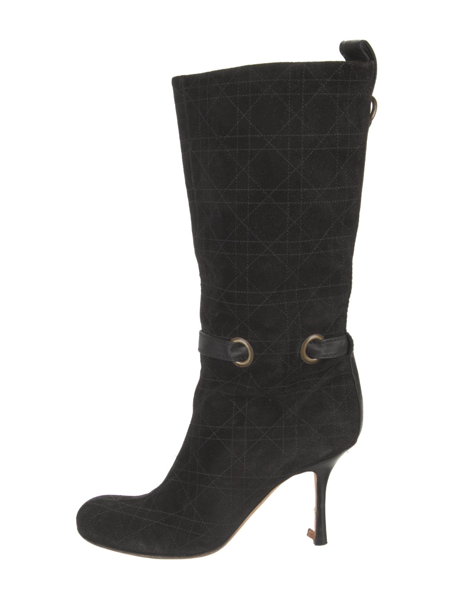 Christian Dior Vintage Cannage Pattern Boots
