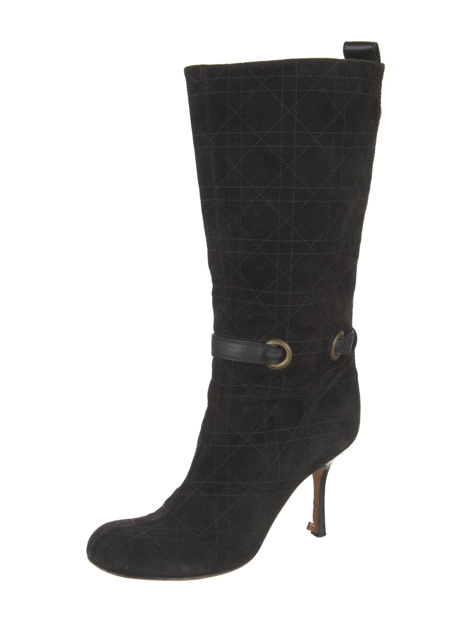 Christian Dior Vintage Cannage Pattern Boots
