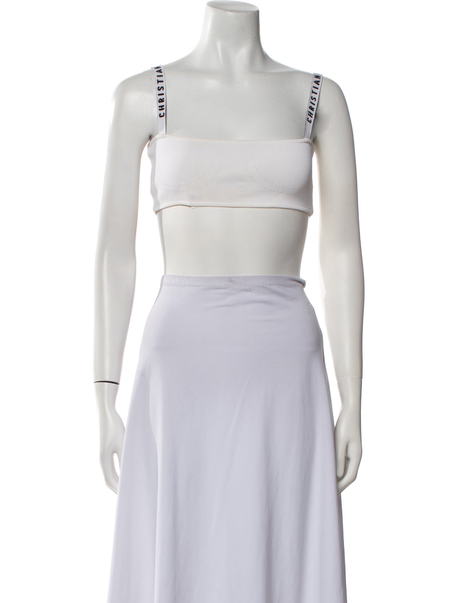 Christian Dior Square Neckline Sleeveless Crop Top