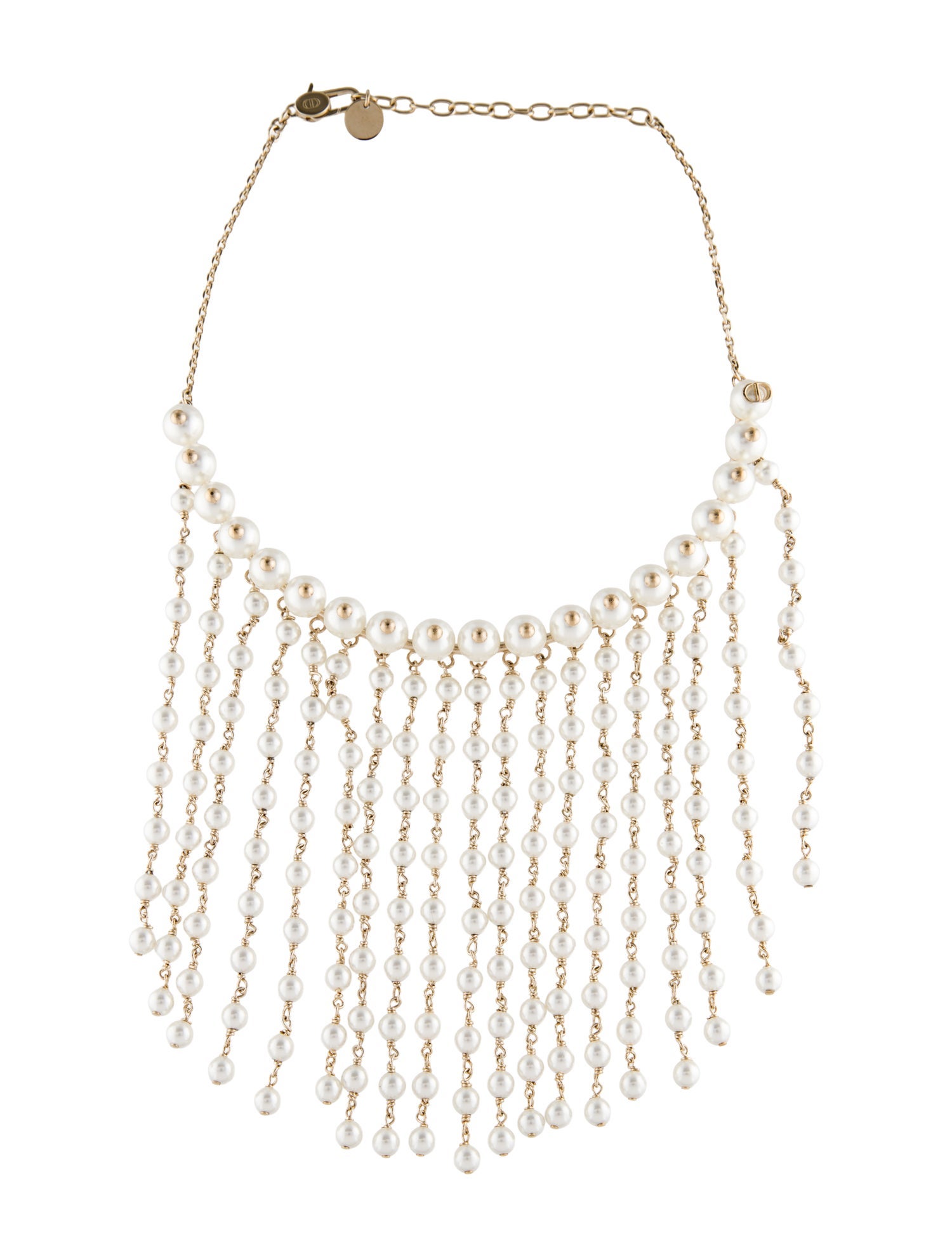 Christian Dior Faux Pearl D-Vinity Choker Necklace