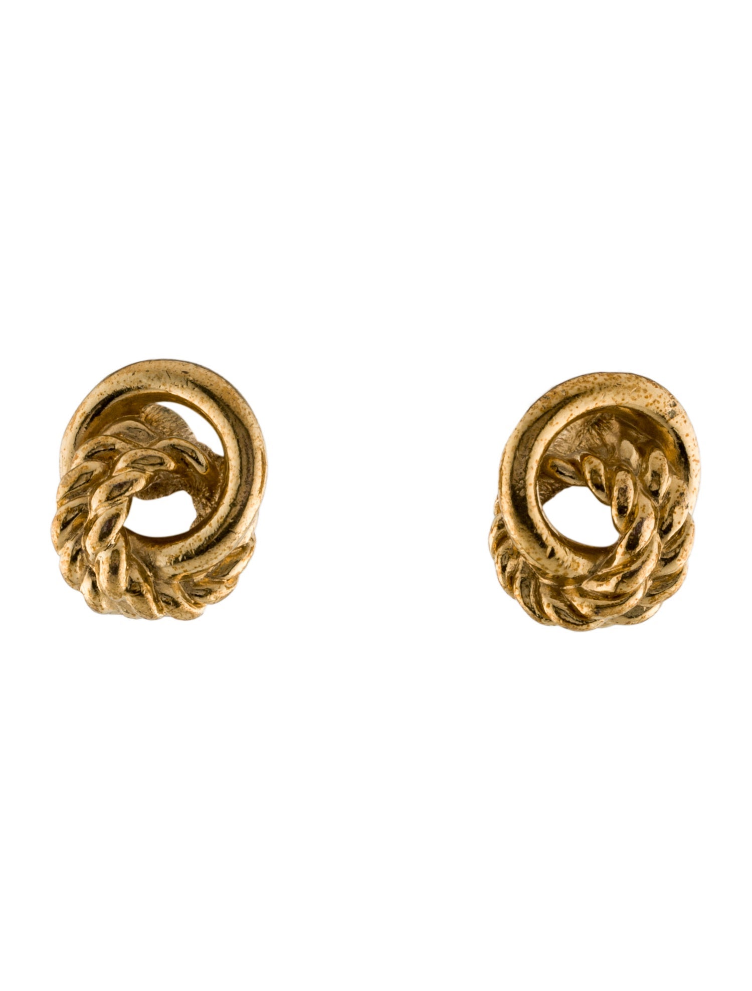 Christian Dior Vintage Knot Clip-On Earrings