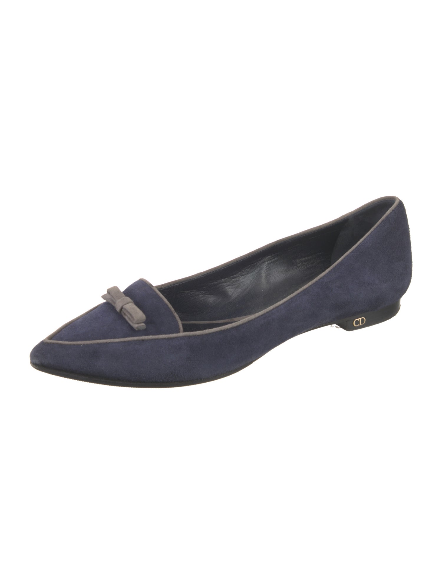Christian Dior Suede Bow Accents Flats