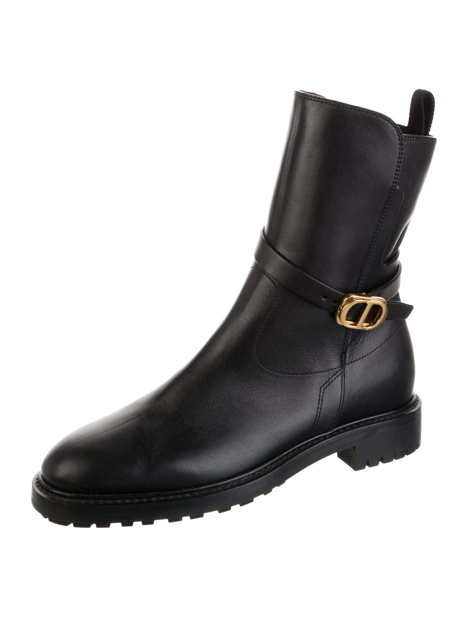 Christian Dior Leather Moto Boots