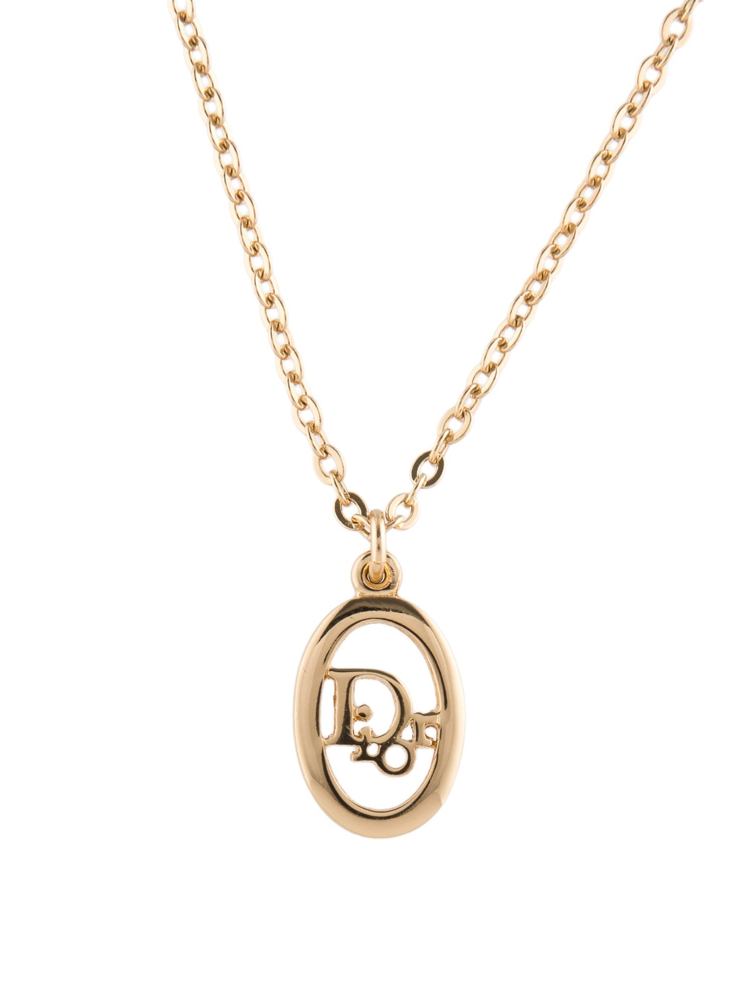Christian Dior Vintage Logo Dior Pendant Necklace