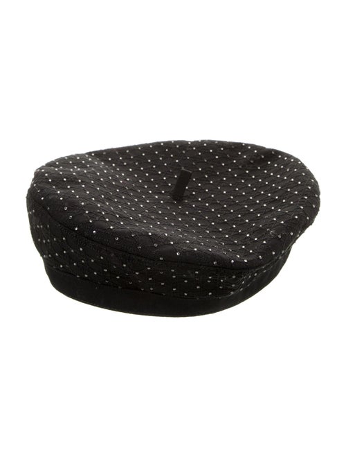 Christian Dior Cotton Beret w/ Crystal Embellishments