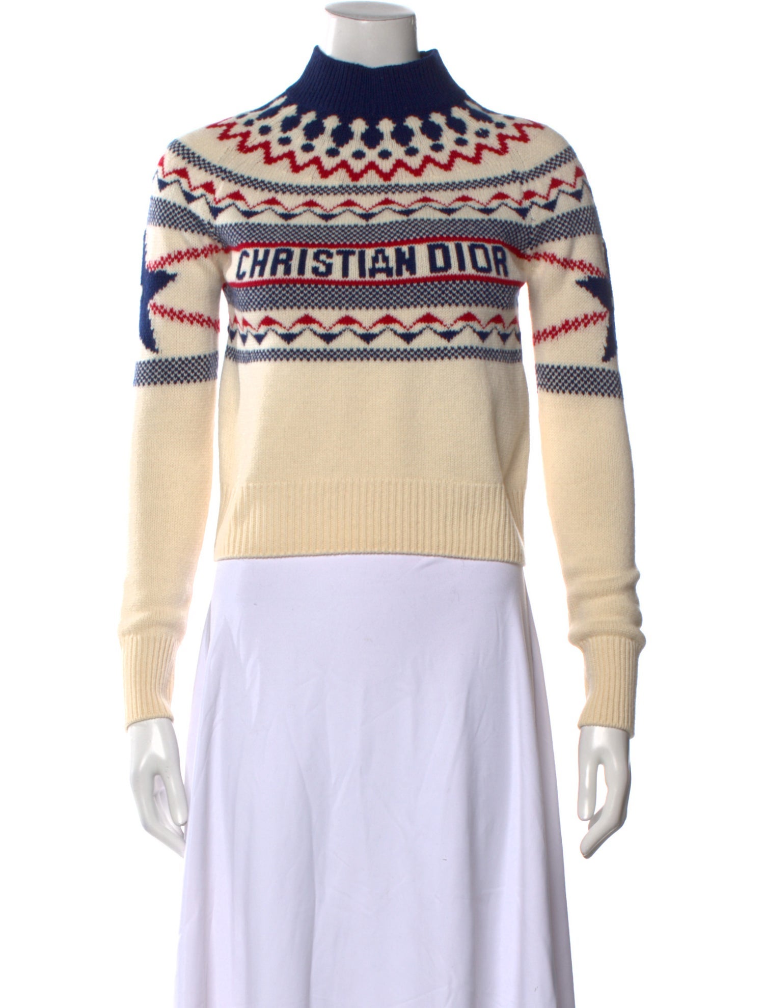 Christian Dior Virgin Wool Printed Sweater