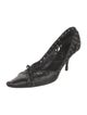 Christian Dior Leather Whipstitch Trim Pumps