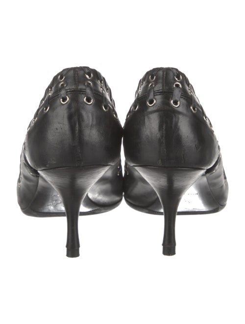 Christian Dior Leather Whipstitch Trim Pumps