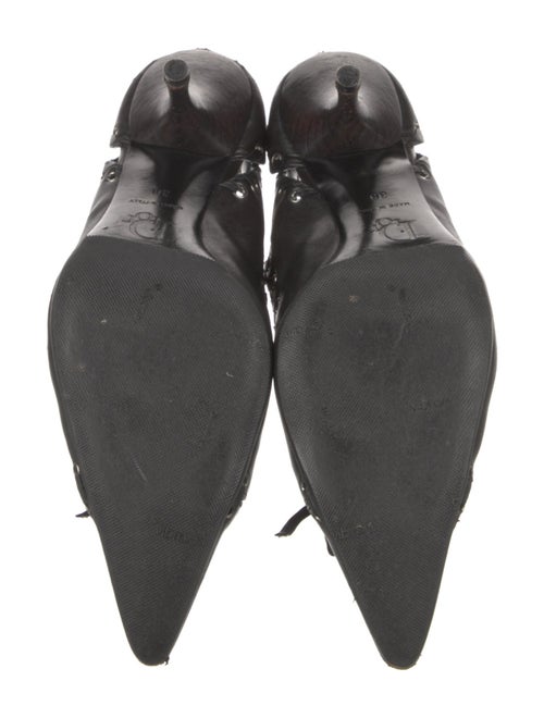 Christian Dior Leather Whipstitch Trim Pumps