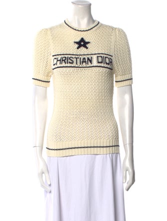 Christian Dior Graphic Print Crew Neck Sweater