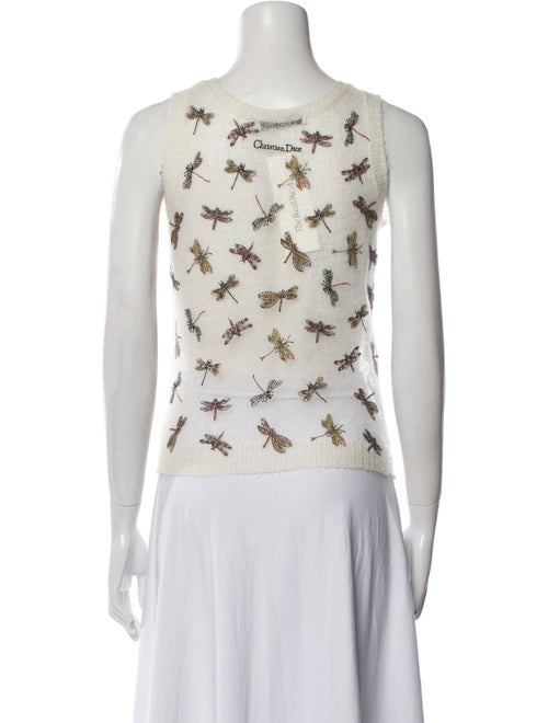 Christian Dior Printed Scoop Neck Sweater