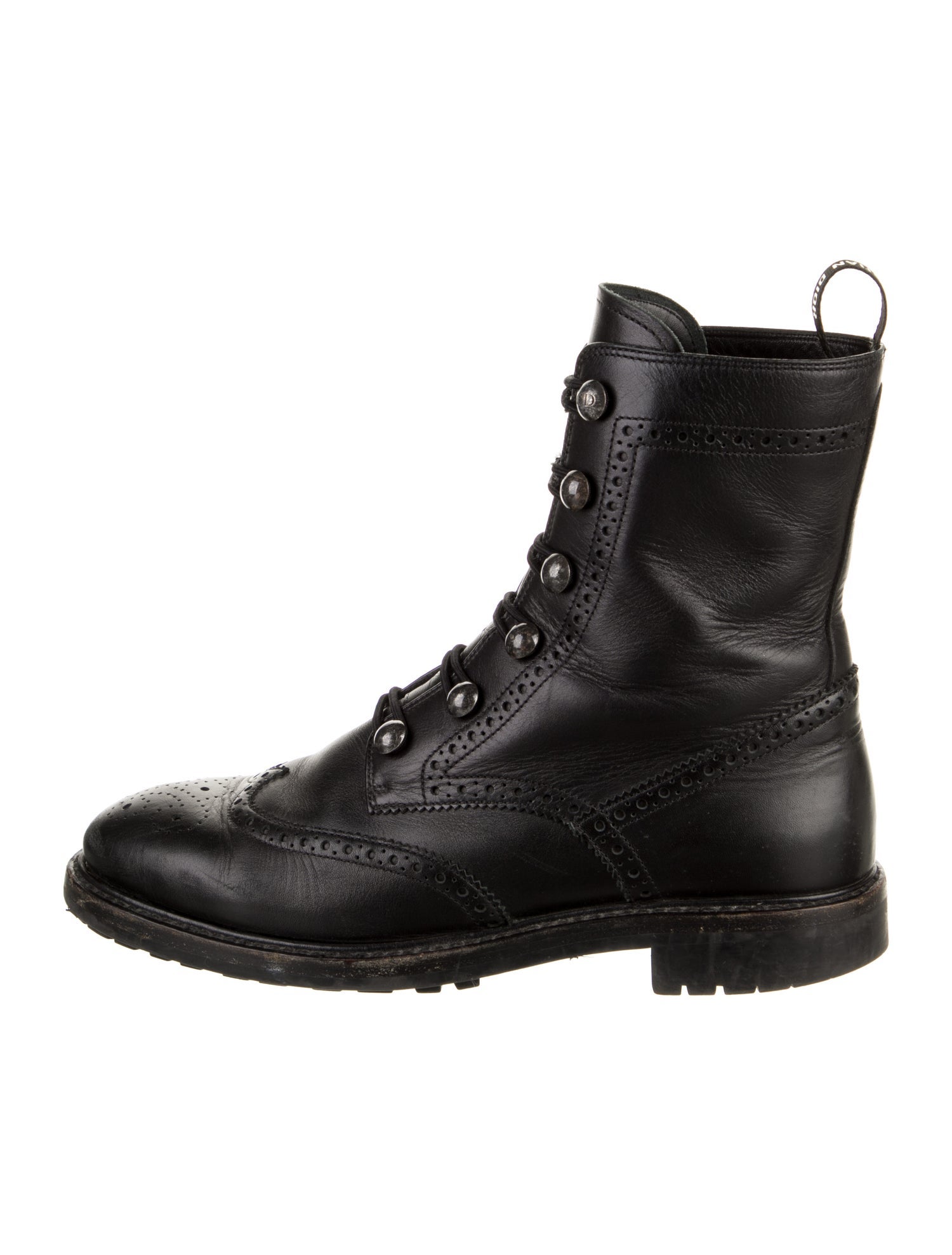 Christian Dior Diorunit Leather Combat Boots