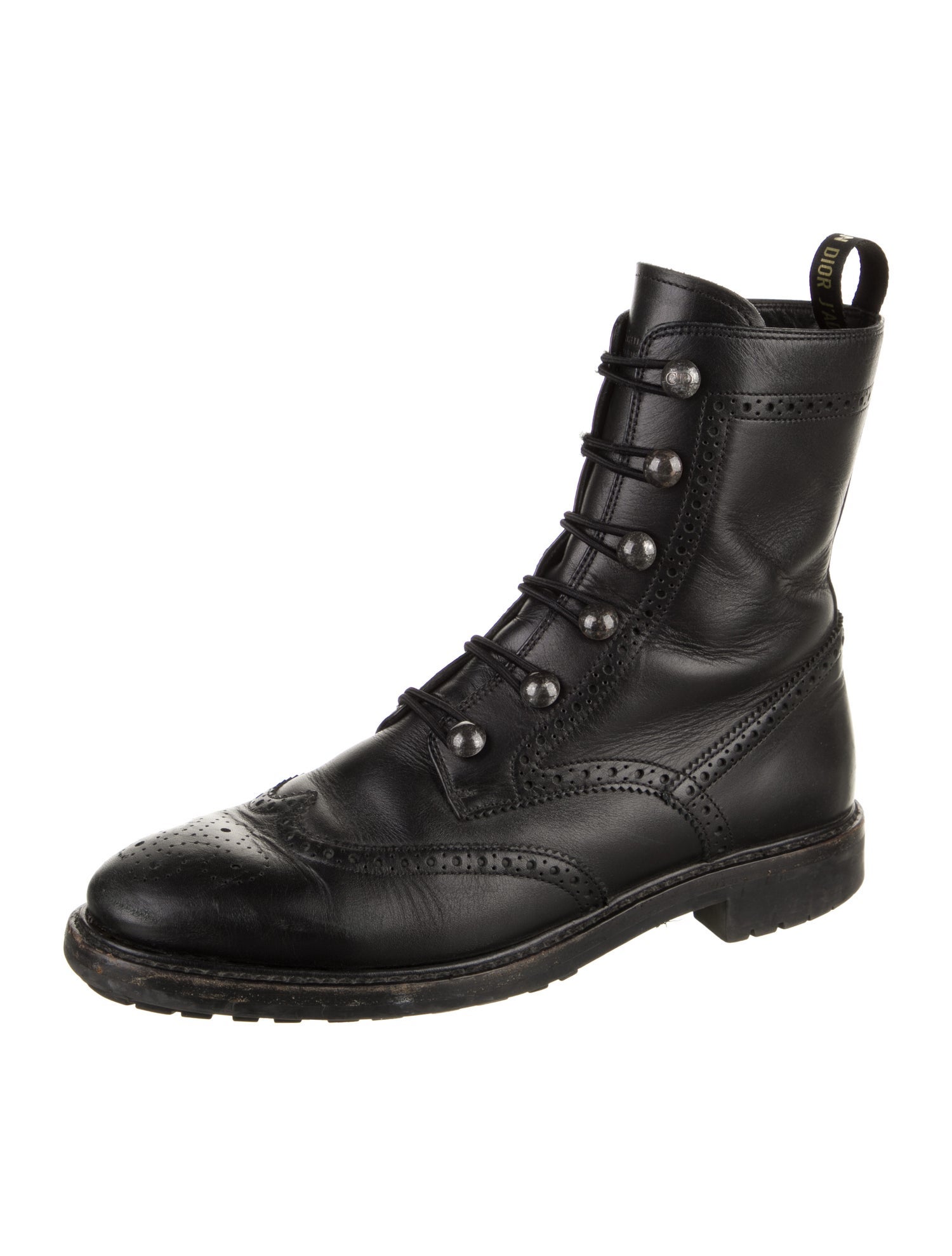 Christian Dior Diorunit Leather Combat Boots