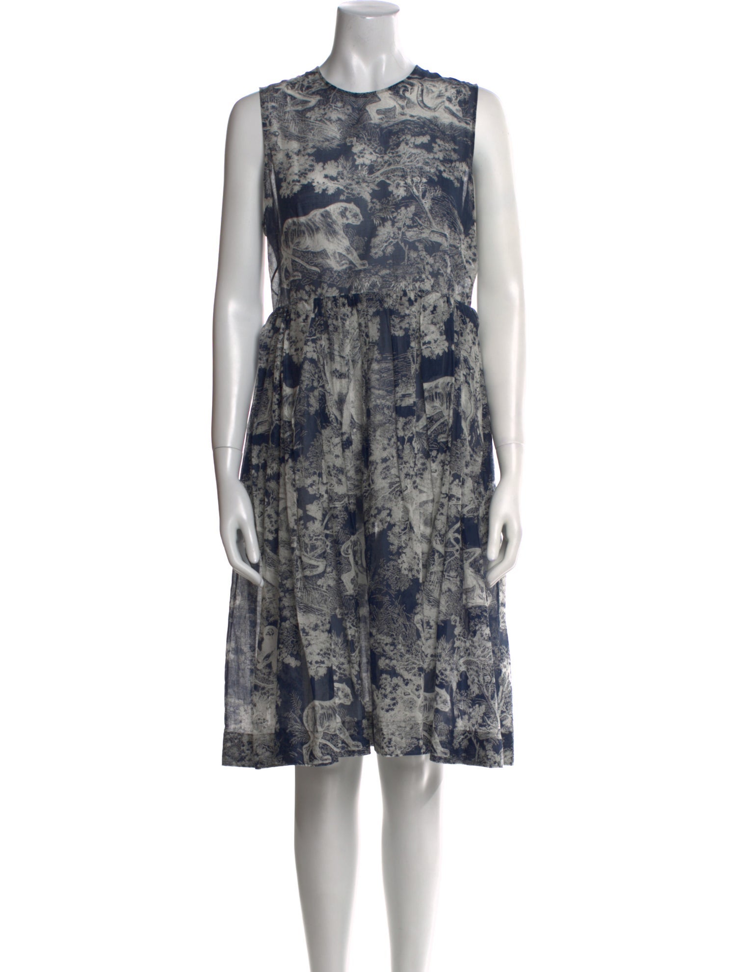 Christian Dior Printed Knee-Length Dress
