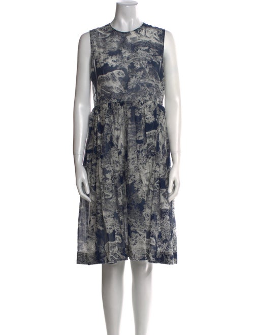 Christian Dior Printed Knee-Length Dress