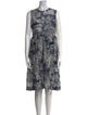 Christian Dior Printed Knee-Length Dress