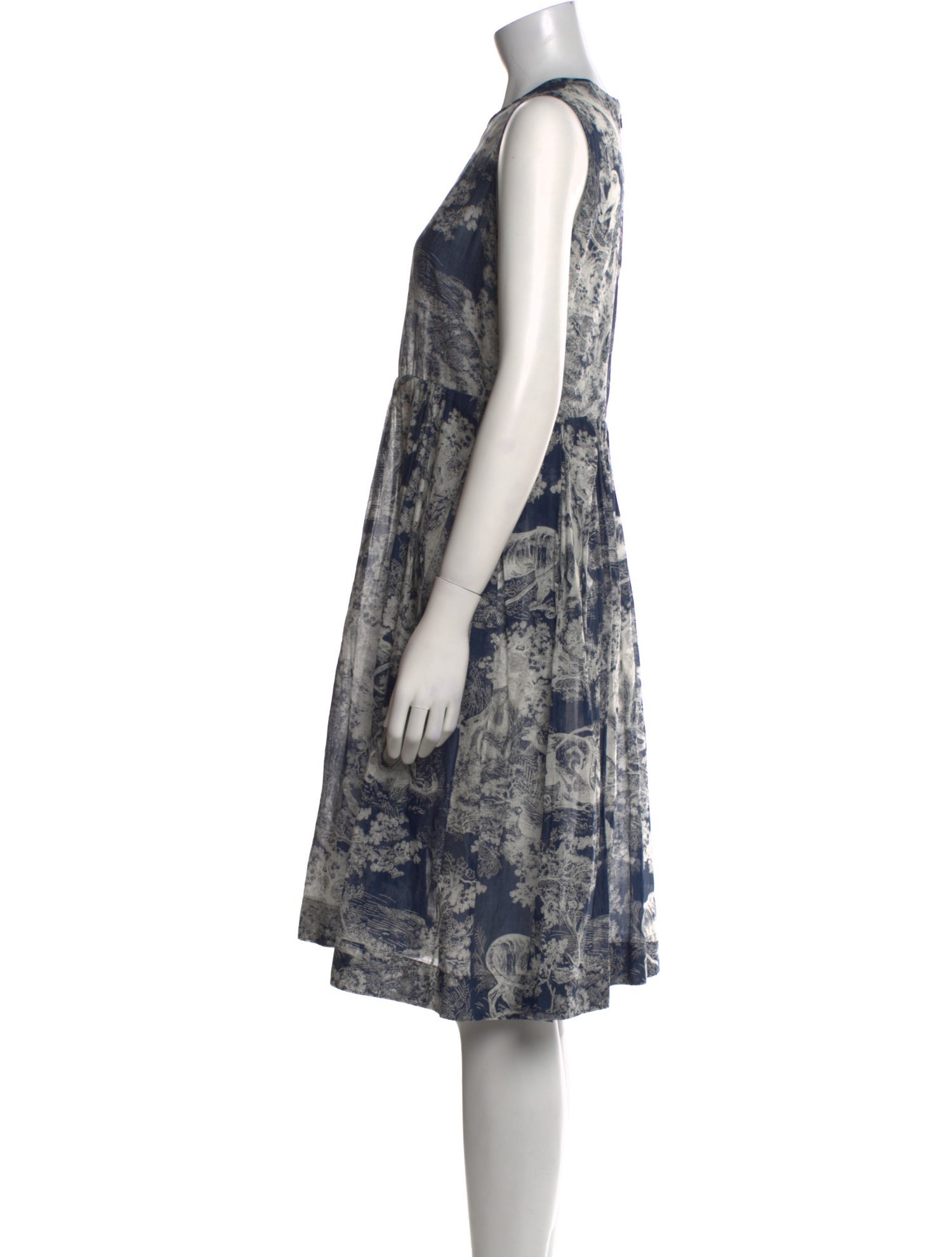 Christian Dior Printed Knee-Length Dress