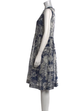 Christian Dior Printed Knee-Length Dress