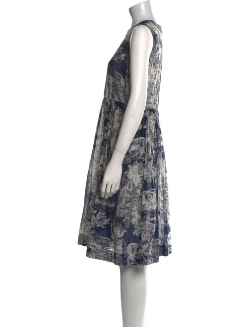 Christian Dior Printed Knee-Length Dress