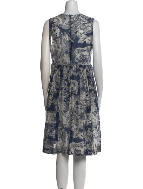 Christian Dior Printed Knee-Length Dress