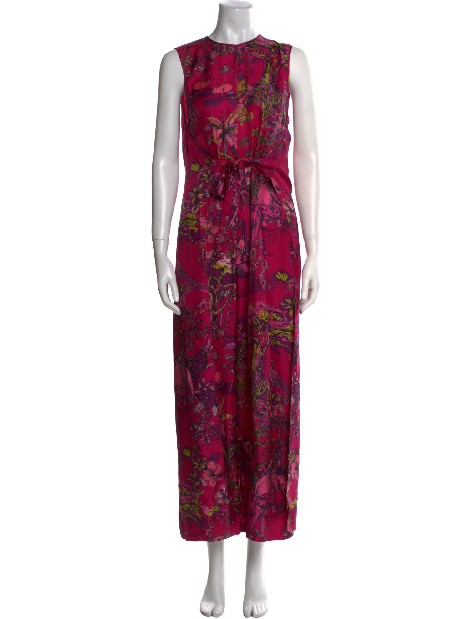 Christian Dior Silk Floral Print Jumpsuit