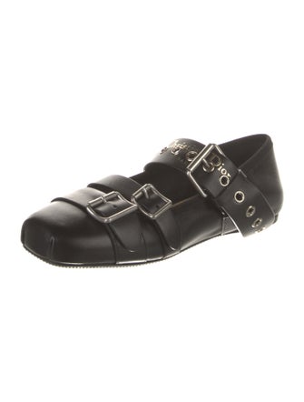Christian Dior Punk Leather Mary Jane Flats