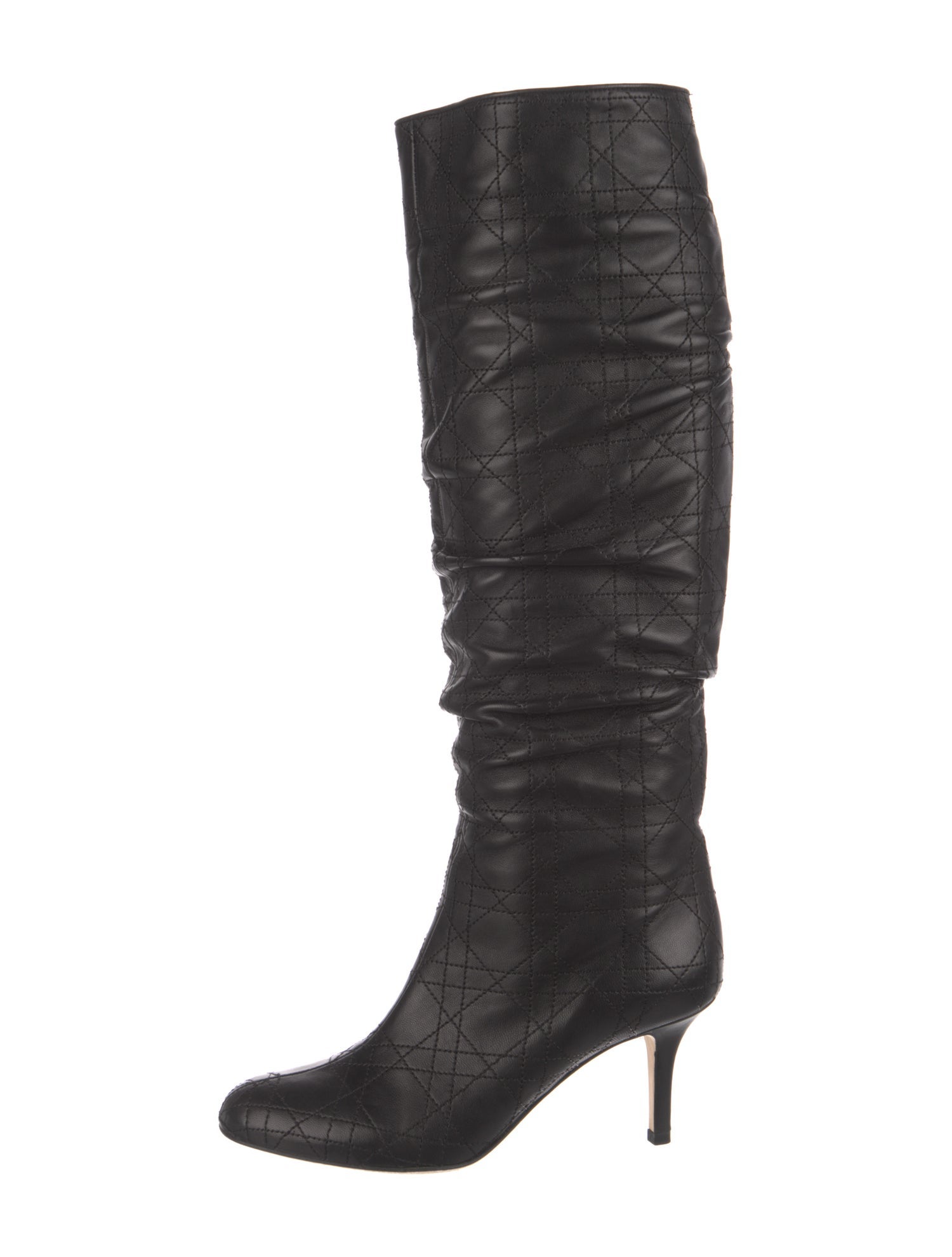 Christian Dior Cannage Pattern Leather Boots
