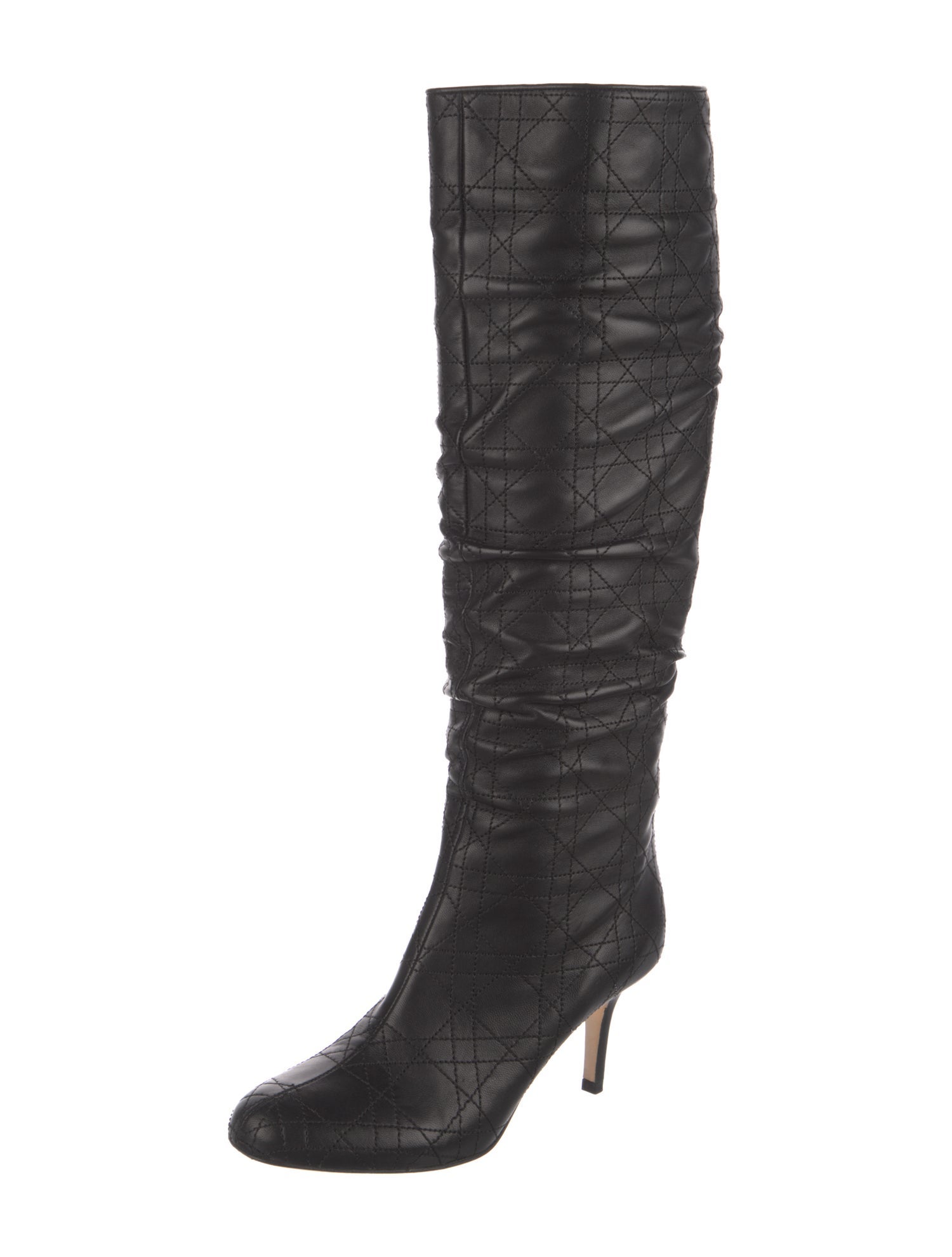 Christian Dior Cannage Pattern Leather Boots