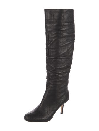Christian Dior Cannage Pattern Leather Boots