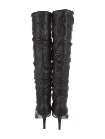 Christian Dior Cannage Pattern Leather Boots
