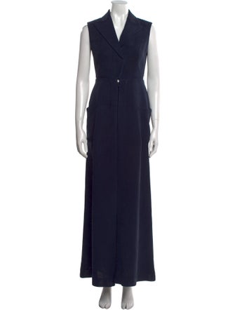 Christian Dior Silk V-Neck Jumpsuit